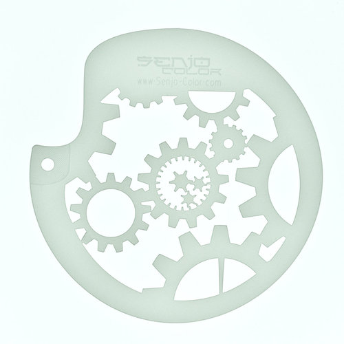 Airbrush Schablonen Zahnradgetriebe Senjo Color