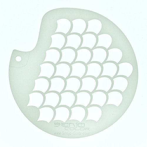 Airbrush Schablone Drachen-Schuppen Senjo Color  Schablone aus stabiler Polyesterfolie für Airbrush