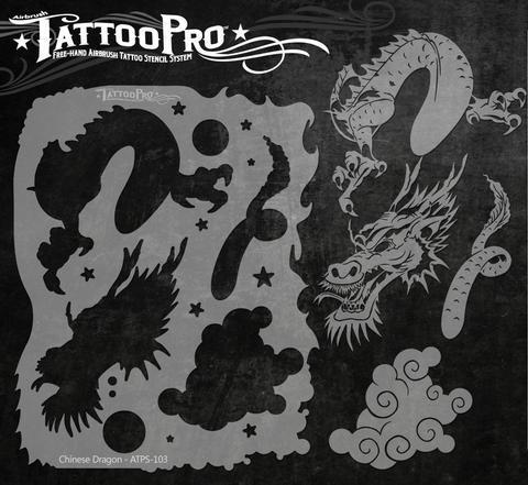 Tattoo Pro Stencils Chinese Dragon
