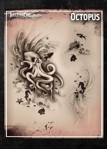 Tattoo Pro Stencils Octopus
