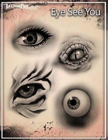 Tattoo Pro Stencils Eyes See You