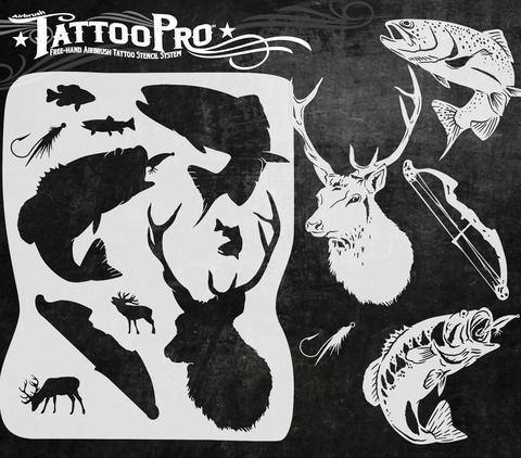 Tattoo Pro Stencils Hunting & Fishing
