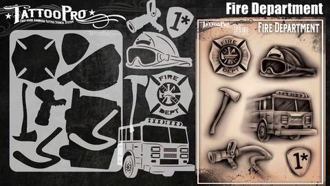 Tattoo Pro Stencils Fire Department / Feuerwehr