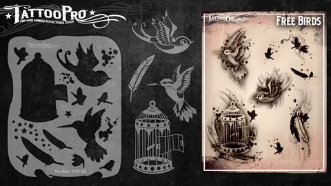 Tattoo Pro Stencils Free Birds