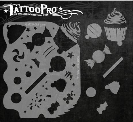 Tattoo Pro Stencils Sweet Treats / Süße Leckereien
