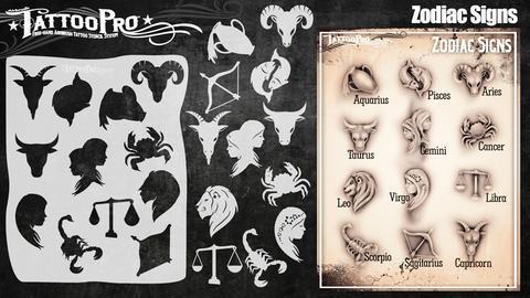 Tattoo Pro Stencils Zodiac Signs/ Sternzeichen