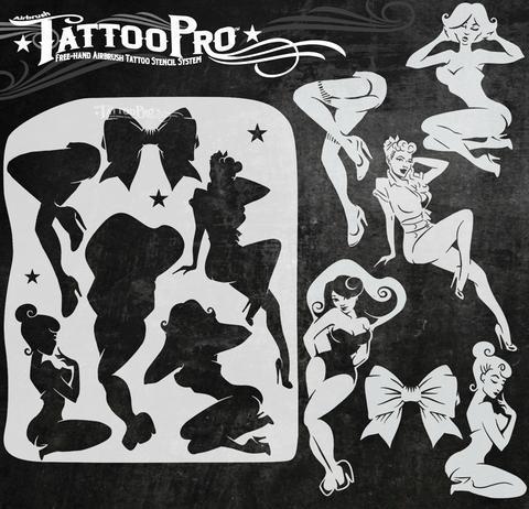 Tattoo Pro Stencils Pinup Girls