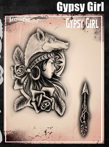 Tattoo Pro Stencils Gypsy Girl