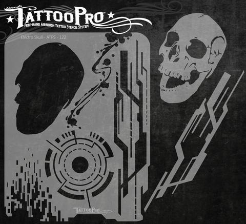 Tattoo Pro Stencils Electro Skull