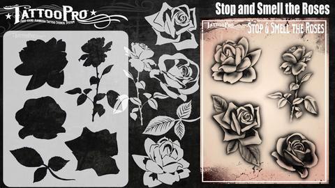 Tattoo Pro Stencils Stop and Smell the Roses