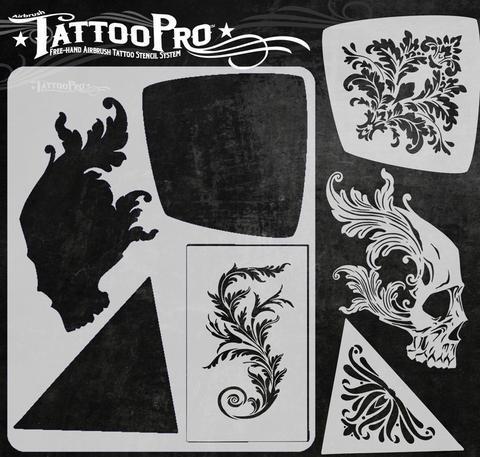 Tattoo Pro Stencils Victorian Skull