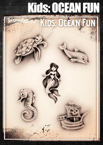 Tattoo Pro Stencils Kids Ocean Fun