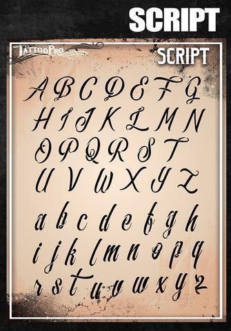 Tattoo Pro Stencils Script Font