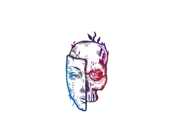 QuickTattoo, Totenschädel mit Maske