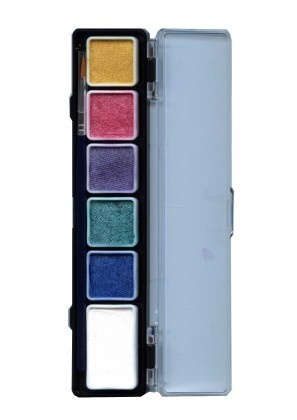 PXP Professional Colours palette pearl colours 5 x 3 and 1 x 6 gr. + 1 Pinsel