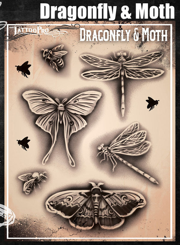 Tattoo Pro Dragonfly & Moth